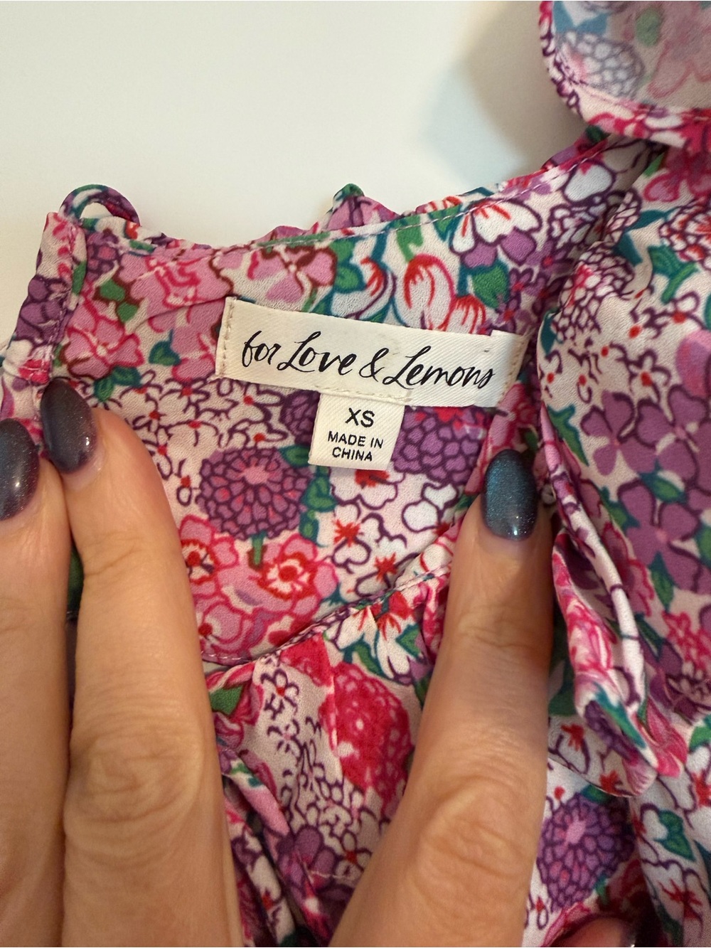For Love & Lemons Katarina Midi Dress Pink Floral Size XS EUC - Picture 6 of 8